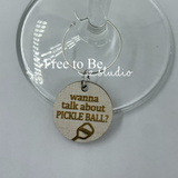 Pickleball Inspired Drink Charms (set of 6)