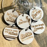 Barbie Movie Inspired Wine Charms | I am Kenough, Not Drunk Kenough, Barbie Party, Only One Allan