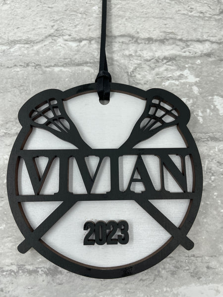 Personalized Lacrosse Ornament