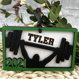Crossfit Ornament Personalized for Weight-lifting and cross fit