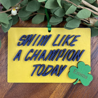 Personalized "Like a Champion Today" Ornament