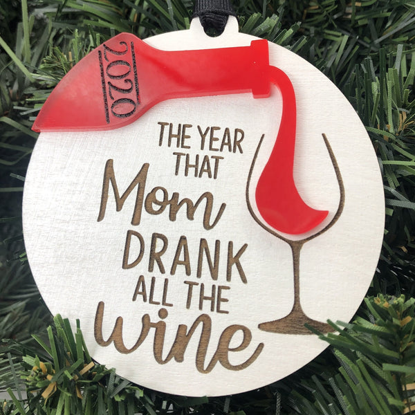 2023 The Year We Drank all the Wine Ornament Personalized