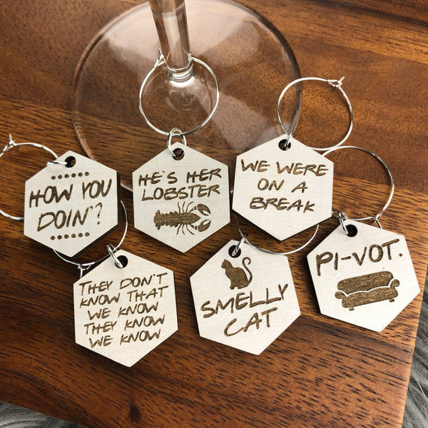 Friends Inspired Drink Charms (set of 6)