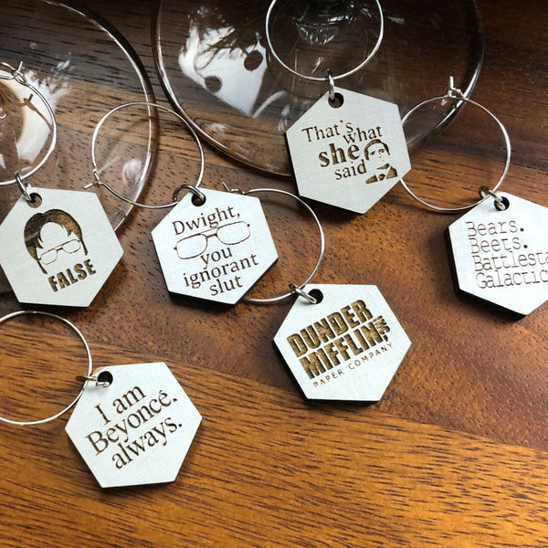 Office Inspired Drink Charms (set of 6)