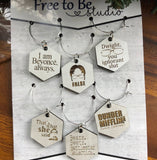 Office Inspired Drink Charms (set of 6)