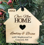 Personalized "Our New Home" Ornament/ Gift Tag