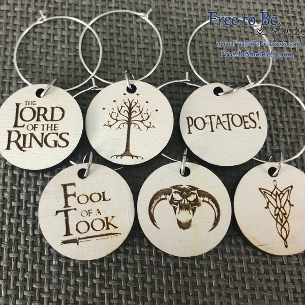 Lord of the Rings Inspired Drink Charms (set of 6)