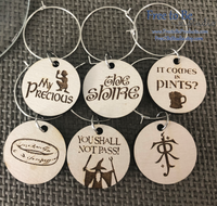 Lord of the Rings Inspired Drink Charms (set of 6)